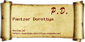 Pantzer Dorottya névjegykártya